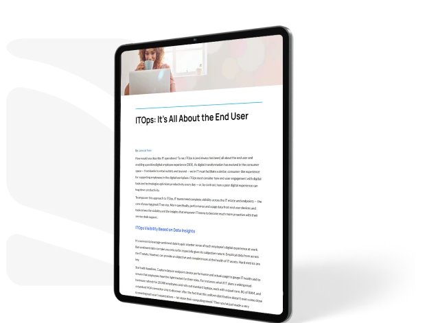 Article screenshot - it's all about the end user.